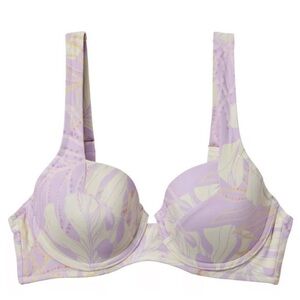 Calia built in underwire bikini top 38C palms lavender